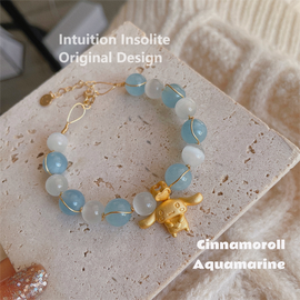 Celestial Aquamarine Crystal Designed Bracelet