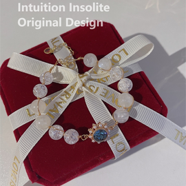 Ice Queen Ocean Heart Bracelet with Moonstone and White Crystal