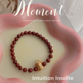 New Year Luck Red Bracelet for LV Bucket Bag
