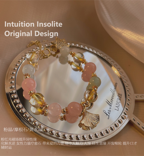 Variety of Pink Crystal Design Bracelets