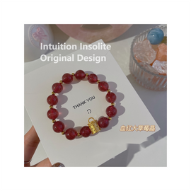 New Year Luck Red Bracelet for LV Bucket Bag