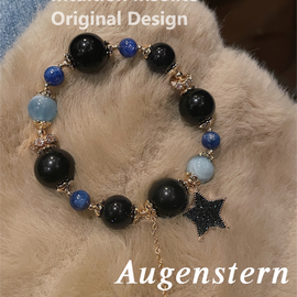 Journey of a Young Girl: Celestial Blue Zircon Star Crystal Designed Bracelet