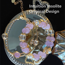 Different Styles Violet Illusion Double-Layer Crystal Bracelet
