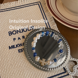 Lapis Lazuli, Gray Moonstone & Pearl Harmony Bracelet