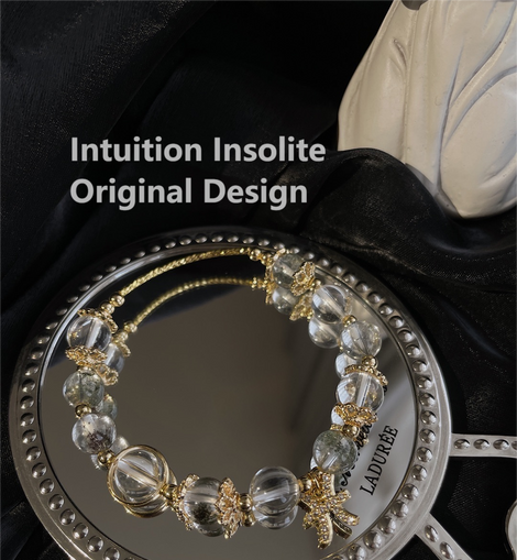 Green Phantom Quartz Crystal Designed Bracelet