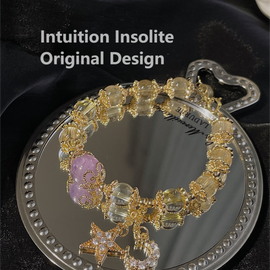 Lavender Amethyst & Yellow Quartz Wealth Bracelet