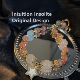 Celestial Harmony: Sunstone, Moonstone & Morganite Star Bracelet