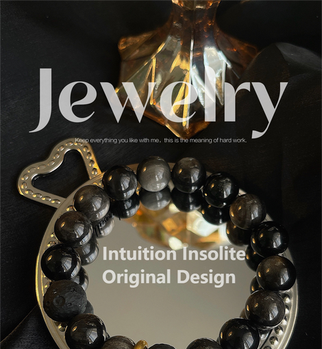 Silver Meteorite Men's Crystal Designed Bracelet