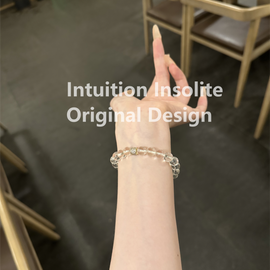 Simple Elegance Ice Clear Quartz Crystal Designed Bracelet