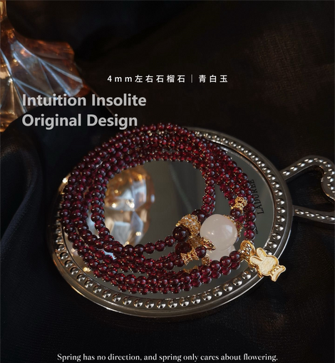 Tipple Garnet Wellness Crystal Bracelet