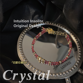 Faceted Garnet: Delicate Crystal Bracelet