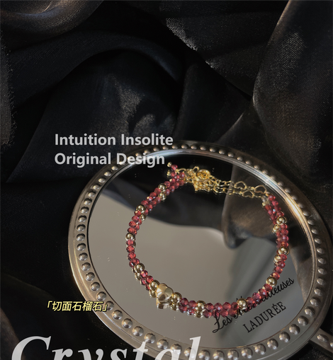 Faceted Garnet: Delicate Crystal Bracelet