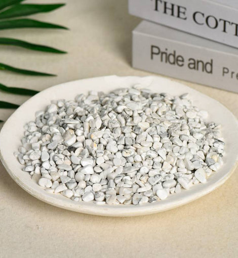 White Turquoise (Howlite)Raw Gravel Decorative Crystal Stone