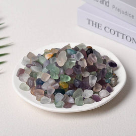 Rainbow Fluorite Raw Gravel Decorative Crystal Stone