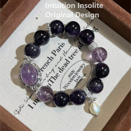 Amethyst and Pearl Crystal Designed Bracelet