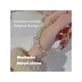 Grape Milkshake: Healing Green Grapestone & Blue Moonstone Bracelet