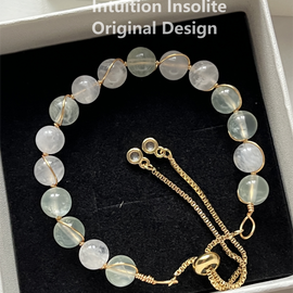 Grape Milkshake: Healing Green Grapestone & Blue Moonstone Bracelet