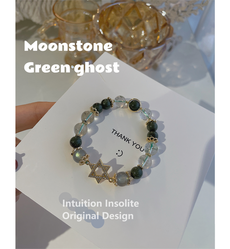 Green Phantom Crystal Bracelet: Abundance & Harmony