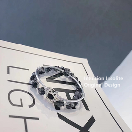 Black Tourmaline Stacking Bracelet Set