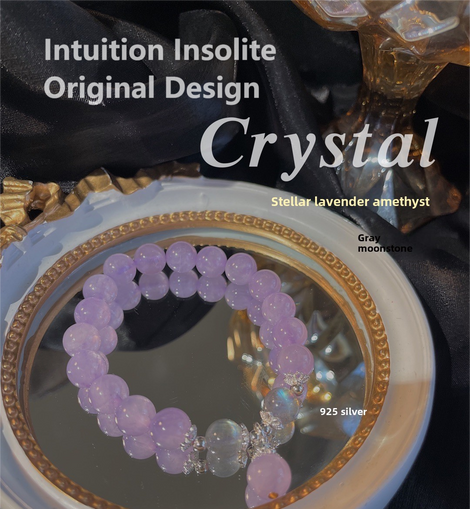 Stellaluna Romance Amethyst Crystal Designed Bracelet
