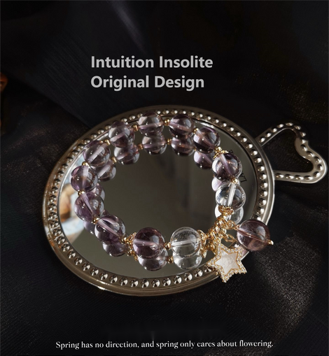 Fortune Purifier Bracelet with Brazilian Amethyst and Clear Quartz