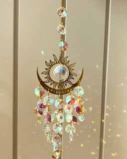 Evil Eye Sun & Moon Sun Catcher Wind Chime