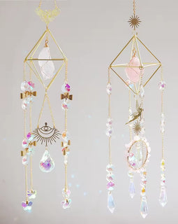 Colorful Crystal Butterfly Wind Chime Sun Catcher