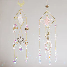 Colorful Crystal Butterfly Wind Chime Sun Catcher