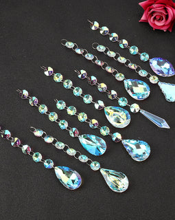 Colorful Crystal Octagon Bead Sun Catcher Light Pendant