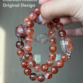 Multi-Strand Gel Flower Crystal Designed Bracelet