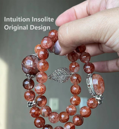 Multi-Strand Gel Flower Crystal Designed Bracelet