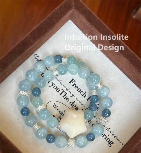 Aquamarine Starfruit Star Design Bracelet