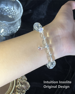 Clear Quartz Pendant  Rose Quartz Crystal Designed Bracelet