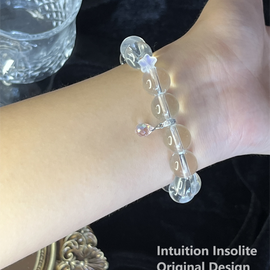 Clear Quartz Pendant  Rose Quartz Crystal Designed Bracelet
