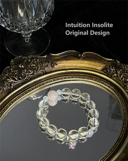 Clear Quartz Pendant  Rose Quartz Crystal Designed Bracelet