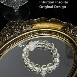 Clear Quartz Pendant  Rose Quartz Crystal Designed Bracelet