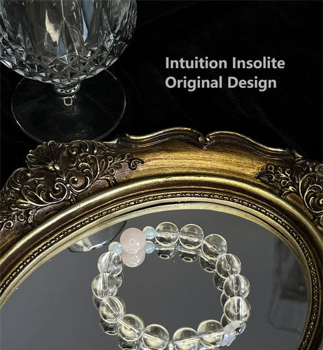 Clear Quartz Pendant  Rose Quartz Crystal Designed Bracelet