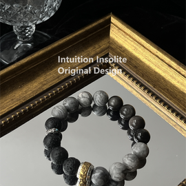 Silver Obsidian Natural Gemstone Crystal Design Bracelet