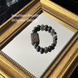 Agarwood Natural Gemstone Obsidian Crystal Design Bracelet